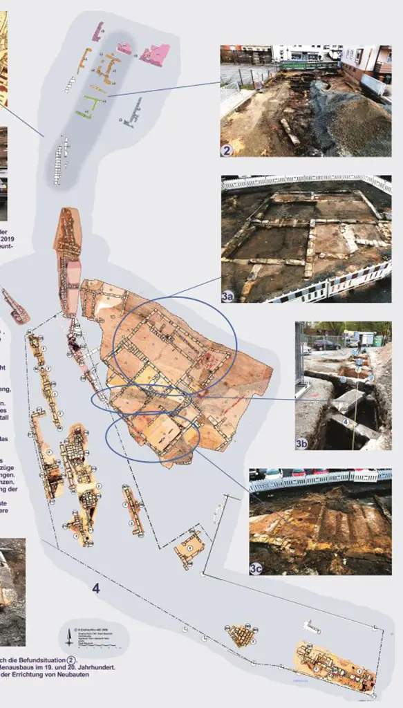 Übersichtskarte der einzelnen Ausgrabungen